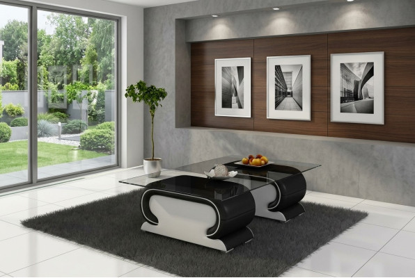 Designer glass table table cushion leather table couch sofa leather tables