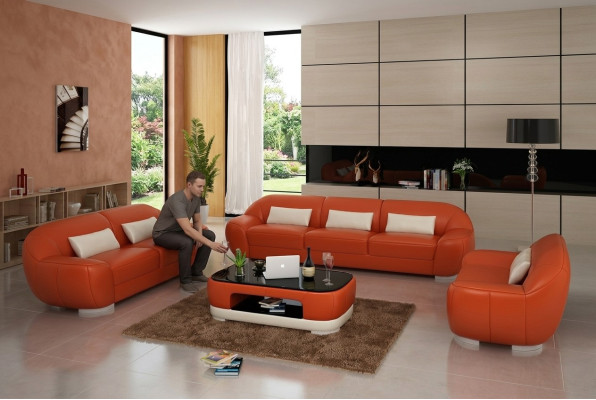 Leather sofa couch living landscape corner sofa corner suite sofa modern design