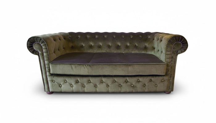 Chesterfield Velvet Textile Sofa Couch Sofa Designer Suite Upholstered Sofas New