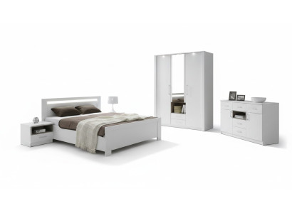 Elegant white bed in a refined contemporary style in premium quality.