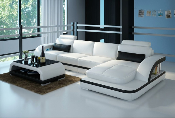 Leather sofa couch living landscape corner sofa corner suite design modern sofa G8011C