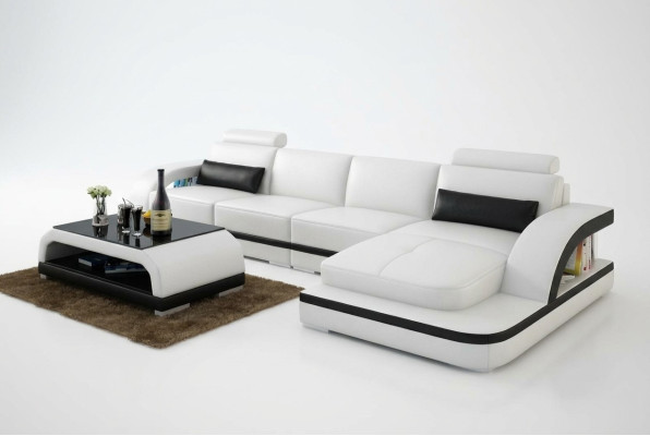 Leather sofa couch living landscape corner sofa corner suite design modern sofa G8011C