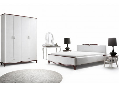 Double bed Chester bed bed beds upholstery textile classic wood bedroom new