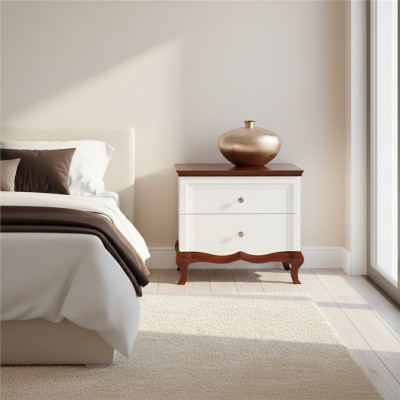 Classic Nightstands Nightstand Genuine Handcrafted Solid Wood Model MI-SZN