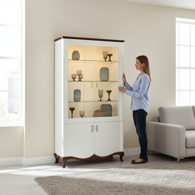 Solid wood real wood handmade classic display cabinet showcase MIW2