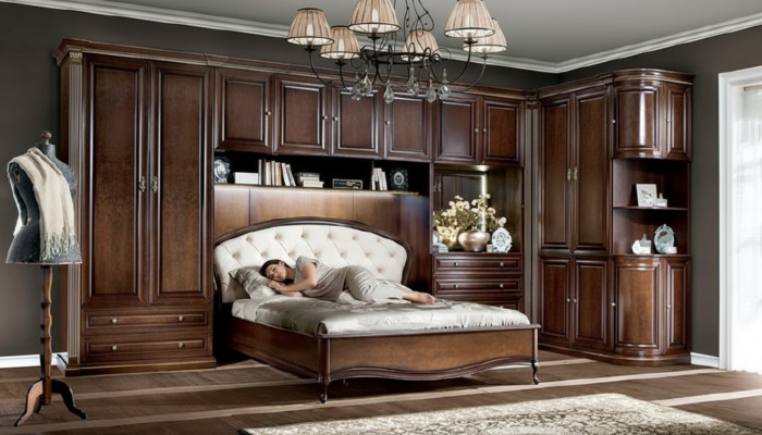 Bed Bedroom Royal Bedroom + Upper Cabinet Wardrobe New Verona IV