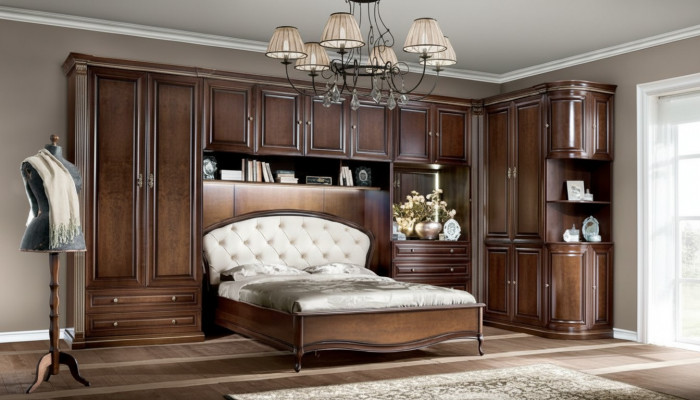 Bed Bedroom Royal Bedroom + Upper Cabinet Wardrobe New Verona IV