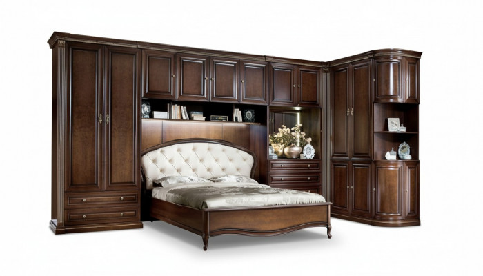 Bed Bedroom Royal Bedroom + Upper Cabinet Wardrobe New Verona IV