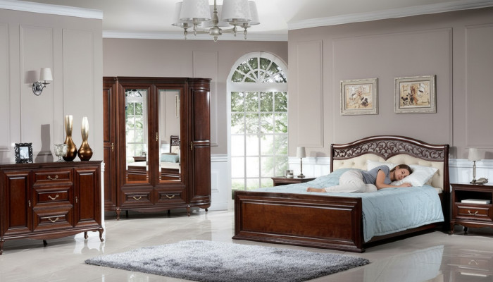 Double Bed Classic High-Quality Designer Chesterfield Full Leather Bed Beds