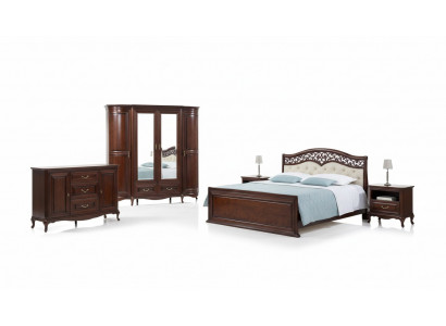 Double Bed Classic High-Quality Designer Chesterfield Full Leather Bed Beds