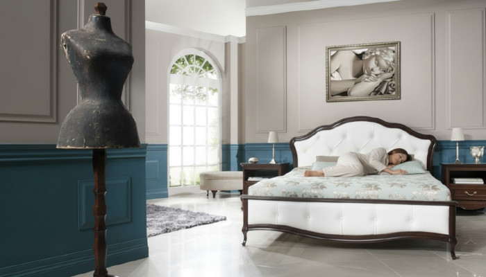 Bed, double bed, double bed, leather bed, double beds, genuine leather, full leather.