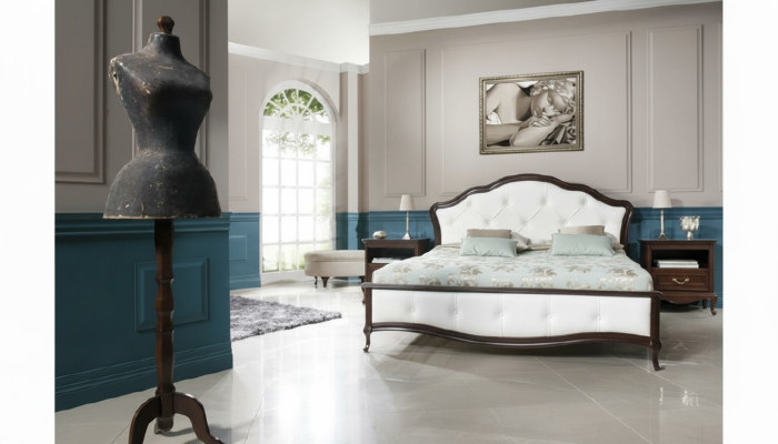Bed, double bed, double bed, leather bed, double beds, genuine leather, full leather.
