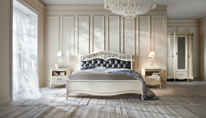 Italian style bedroom complete furniture bed nightstand wardrobe chest of drawers 2