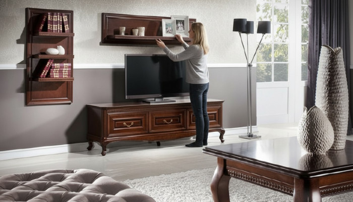 Complete Living Room Classic Coffee Table Shelf RTV Table Shelf Dresser - Verona