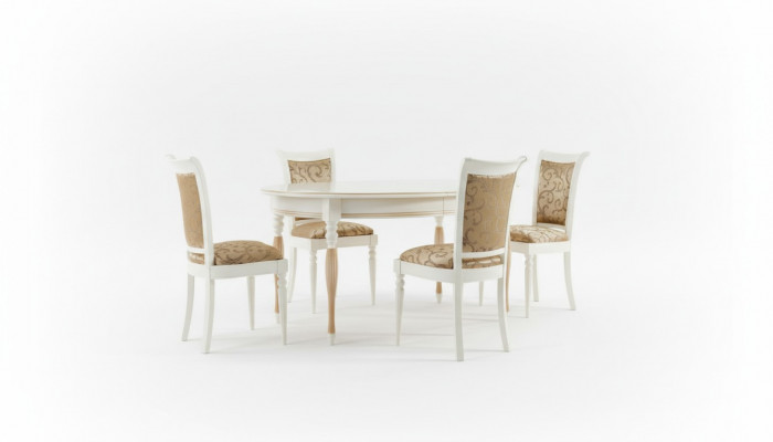 Dining room chair set dining group table solid wood real wood 4 chairs with table new