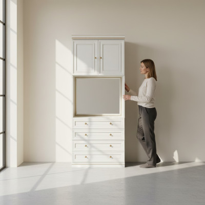 Element Model V2D-05-L for Walk-In Closet Wardrobe Italian Furniture