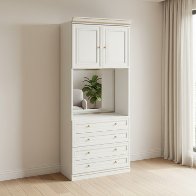 Element Model V2D-05-L for Walk-In Closet Wardrobe Italian Furniture