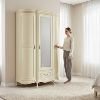 Classic cabinets, wardrobe, wall unit, wardrobe with mirror VSchrank-3D-G
