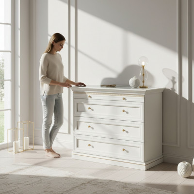 Sideboard + Display Cabinet Jewelry Watches Walk-in Closet Solid Real Wood V-KG Sideboard