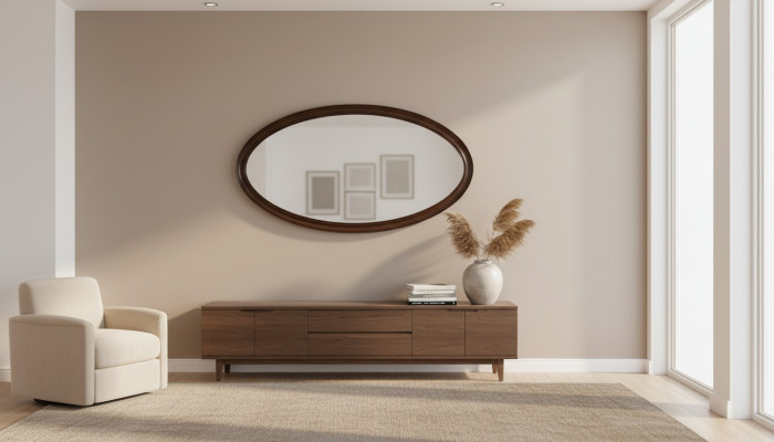 Classic Designer Mirror Wall Mirror Round Mirror - Model V-Ellipse