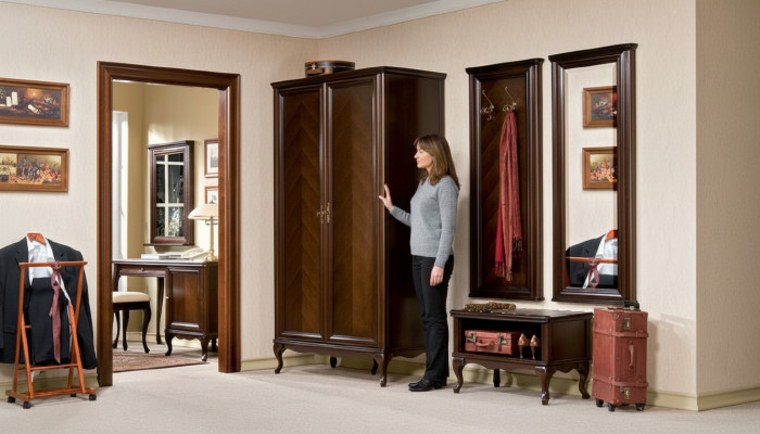 Hallway Wardrobe Set Real Wood Hall Wall Wardrobe Italian Furniture Wardrobe