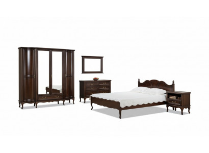 Italian style furniture bed bedside tables wardrobe chest of drawers mirror complete