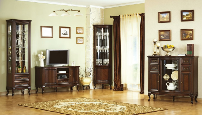 4-piece living room furniture set Italian style chest of drawers showcase RTV Chippendale