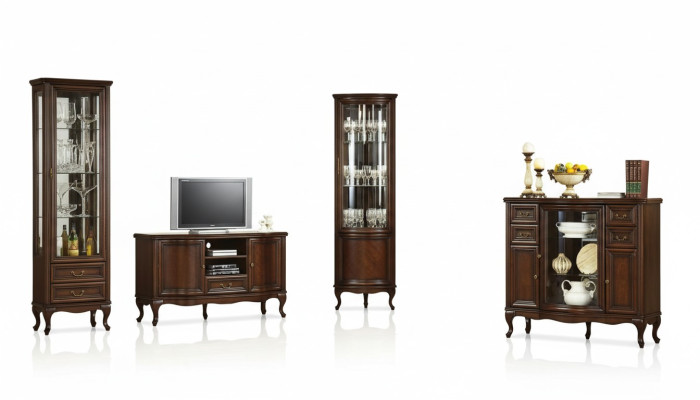 4-piece living room furniture set Italian style chest of drawers showcase RTV Chippendale