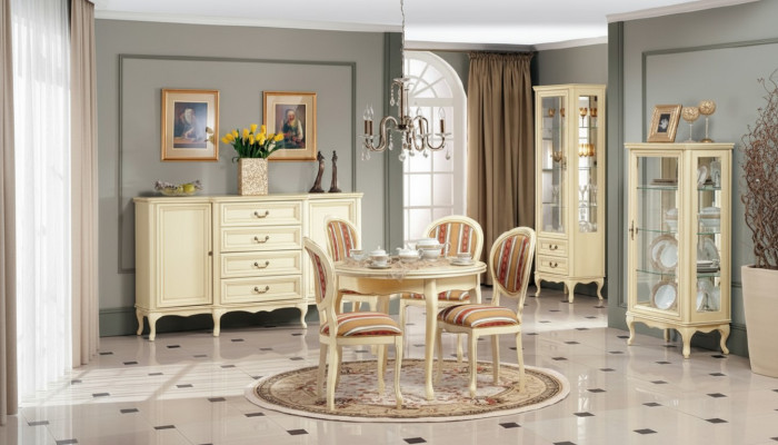 Classic dining room sideboard table chairs showcase King Chippendale Wersal1