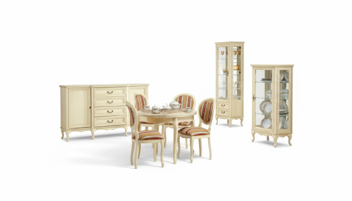 Classic dining room sideboard table chairs showcase King Chippendale Wersal1