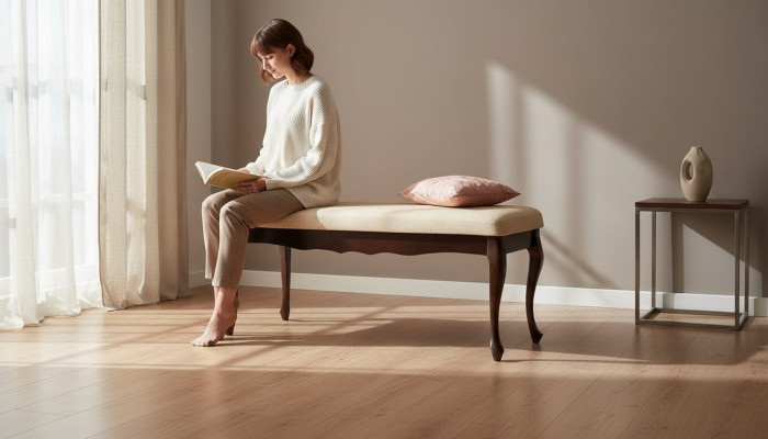Classic Stool Ottoman Footstool Chippendale Royal Model W-Bsz