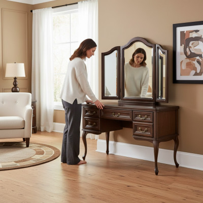Classic Folding Mirror Makeup Table Italian Furniture Designer Mirror W-Tl