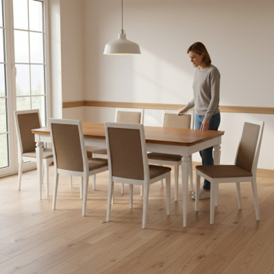 Large Table Dining Table Wooden Table Conference Table Extendable 220cm Model TO-S1