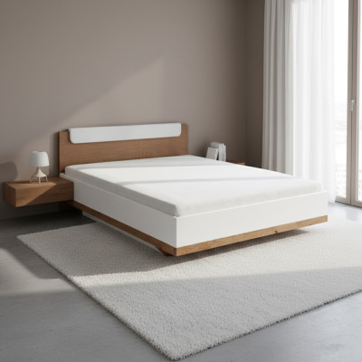 Classic bed beds double bed wooden bed country house - Model CM-B1