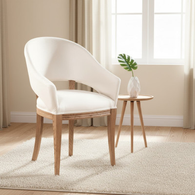 Classic designer upholstered chair, upholstered chairs, textile leather fabric CM-U2