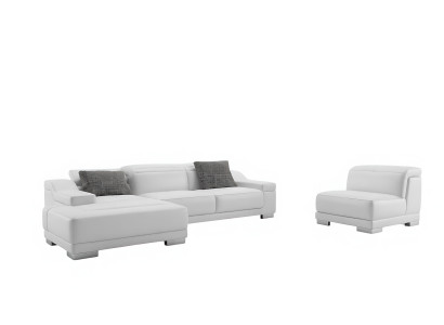 Living room landscape, upholstered corner, corner sofa, couch suite, landscape, leather, new / 2711B