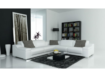 Living room landscape upholstery corner corner sofa seating couch suite landscape leather 2711D