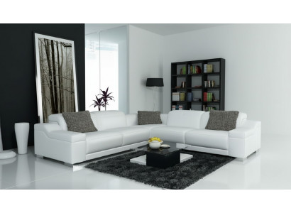 Living room landscape upholstery corner corner sofa seating couch suite landscape leather 2711D