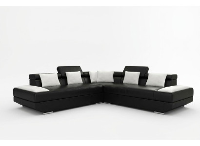 Living room landscape upholstered corner sectional sofa couch set leather new - 2719B