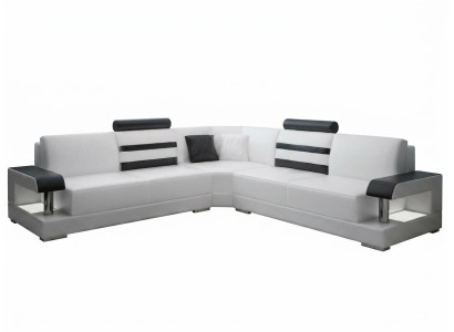 Living Landscape Upholstered Corner Sofa Couch Suite Landscape Leather New - 2723B