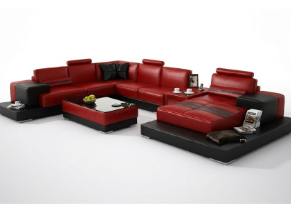 Living area couch upholstery corner ensemble leather sofa big sofa corner sofa new 2725A