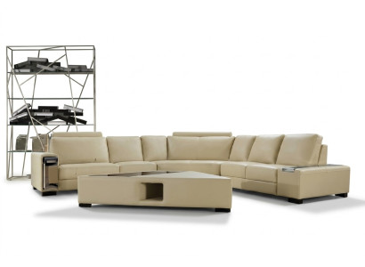 Leather sofa corner sofa sofa couch design seating upholstery suite living landscape 2348