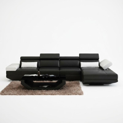 Living area upholstered corner sectional sofa couch suite landscape leather - AlfredC