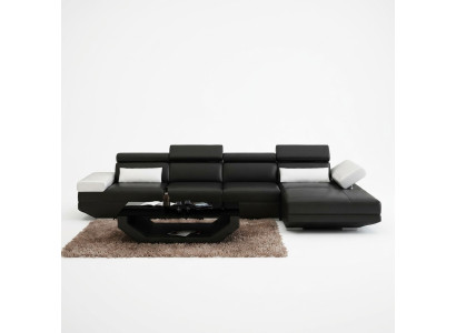 Living area upholstered corner sectional sofa couch suite landscape leather - AlfredC