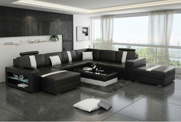 Leather sofa corner sofa sofa couch design seating upholstery suite living area