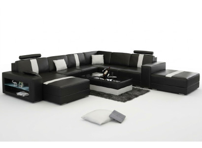 Leather sofa corner sofa sofa couch design seating upholstery suite living area