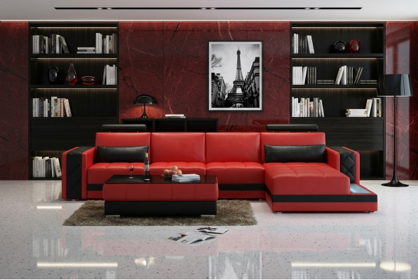 Corner sofa leather sofa Big XXL U-shape living landscape sofa couch set new H2211B
