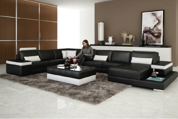 Design XXL leather sofa "Premium Comfort" with high-quality faux leather