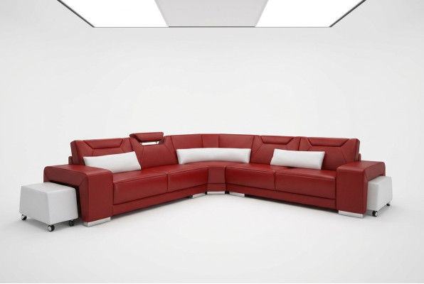 Seating landscape upholstered corner sofa couch set landscape leather seat PH739