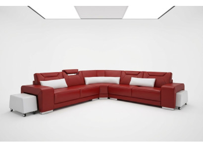 Seating landscape upholstered corner sofa couch set landscape leather seat PH739
